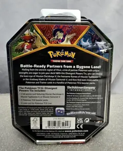 HISUIAN SAMUROTT V TIN Divergent Powers Pokemon TCG 2022 Factory Sealed - Image 2