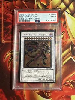 Yu-Gi-Oh Japanese Red Nova Dragon STBL-JP042 Ultimate Rare PSA 9 - Image 1