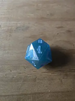 Magic: The Gathering Final Fantasy Gift Bundle "Crystal" Shinra Blue D20 die. - Image 4