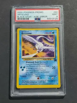 Pokemon PSA 9 ARTICUNO #22 BLACK STAR PROMO NON HOLO - MINT - Image 1