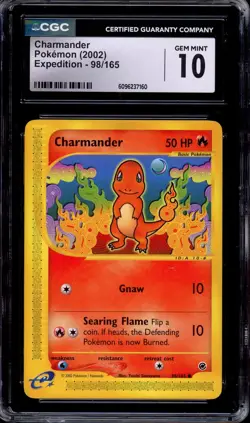 2002 Pokemon Expedition Charmander #98 CGC 10 GEM MINT - Image 1