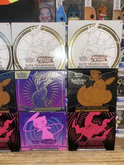 13 x EMPTY ETB Pokemon Elite Trainer Box - Storage - Pikachu & Mew - Image 3