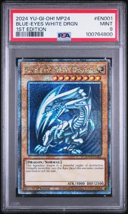 2024 YU-GI-OH! MP24-25TH ANV TIN: DUELING MIRRORS BLUE-EYES WHITE DRAGON PSA 9 - Image 1