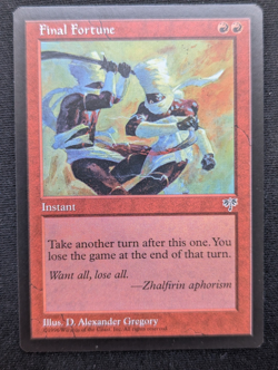 Final Fortune - Mirage - NM - MTG - Magic the Gathering - Red - Instant - Image 1