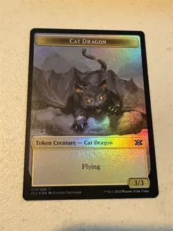 mtg foil token Vampire // Cat Dragon 009/019 Double Masters 2022, unplayed - Image 1