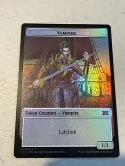 mtg foil token Vampire // Cat Dragon 009/019 Double Masters 2022, unplayed - Image 2