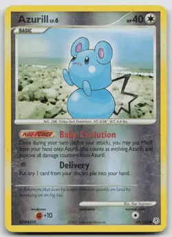Azurill 69/130 Common Reverse Holo Diamond and Pearl Pokemon Card 69/130 - Image 1