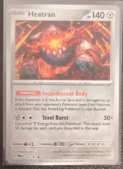 Heatran 123/167 Pokemon TCG Reverse Holo Rare Twilight Masquerade - Image 1