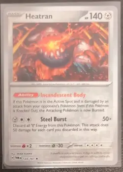 Heatran 123/167 Pokemon TCG Reverse Holo Rare Twilight Masquerade - Image 3
