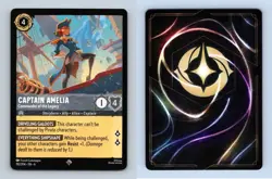 Captain Amelia #192/204 Lorcana Azurite Sea 2024 Disney Super Rare TCG - Image 1