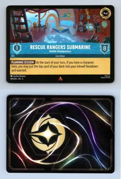 Rescue Rangers Submarine #169/204 Lorcana Azurite Sea 2024 Disney Rare TCG - Image 1