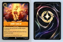 I Wont Give In #28/204 Lorcana Azurite Sea 2024 Disney Common TCG - Image 1