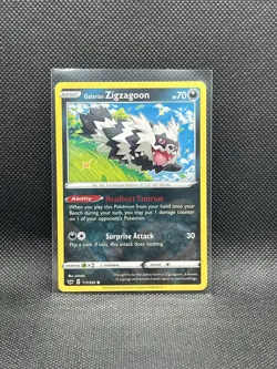 Galarian ZIGZAGOON Pokemon Card 25th Anniversary General Mills 117/202. Mint - Image 1