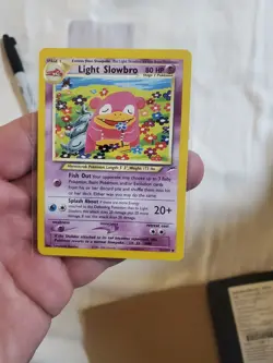 LP Pokemon TCG Light Slowbro 2002 Neo Destiny Card 51/105 Regular Vintage LP - Image 1