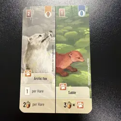 Forest Shuffle - Arctic Fox & Sable Promo Card P016 GenCon - Image 1