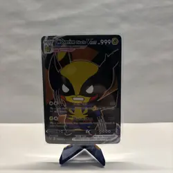 Wolverine Pikachu VCOS Pokemon Card Holo Cosplay ART NM - Image 1