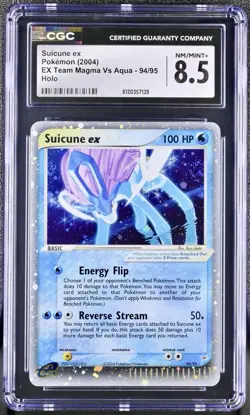 Pokemon Suicune ex 94/95 Team Magma vs Team Aqua Holo - CGC 8.5 w/SWIRL - Image 1