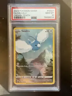 Pokemon Swablu GG27/GG70 Galarian Gallery Holo Crown Zenith PSA 10 - Image 1