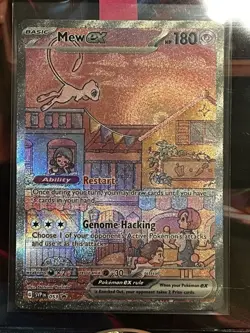 Pokemon TCG Scarlet & Violet Mew EX SVP 053 Black Star Promo Holo NM - Image 1