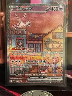 Pokemon TCG Scarlet & Violet Mew EX SVP 053 Black Star Promo Holo NM - Image 3