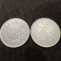 2 Misc Pokemon metal coins: Pikachu Metal Coin and Lugia Metal coin Pokemon Used - Image 1