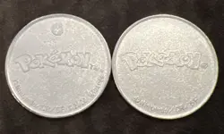 2 Misc Pokemon metal coins: Pikachu Metal Coin and Lugia Metal coin Pokemon Used - Image 3