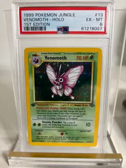1999 POKEMON JUNGLE 1ST EDITION 13/64 VENOMOTH-HOLO PSA 6 - Image 1