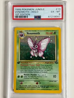 1999 POKEMON JUNGLE 1ST EDITION 13/64 VENOMOTH-HOLO PSA 6 - Image 4
