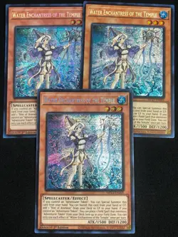 YUGIOH WATER ENCHANTRESS OF THE TEMPLE MP23-EN265 1ST SECRET X3 NM - Image 1