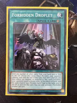 Yugioh! Forbidden Droplet - RA01-EN064 Super Rare 1st Edition NM - Image 1