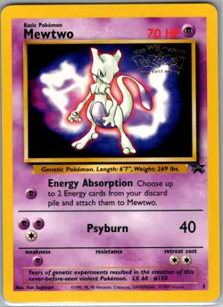 Mewtwo (Movie Promo) 3 Non Holo WoTC Promo - Pokemon Card - NM - Image 1