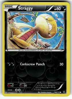 Scraggy 66/111 XY - Furious Fists LP Pokemon Card TCG - Image 1