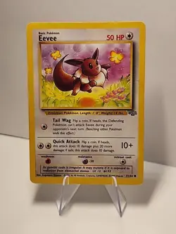 Eevee 51/64 Jungle Regular Pokemon TCG Damaged Vintage - Image 1