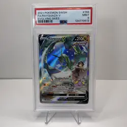2021 Pokemon SWSH FULL ART Rayquaza V 194/203 Evolving Skies Holo PSA 9 - Image 3