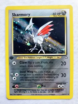 FIRST EDITION SKARMORY NEO GENESIS 13/111 1st Edition Holo Rare 2000 Pokemon TCG - Image 1
