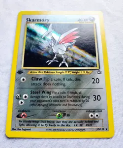 FIRST EDITION SKARMORY NEO GENESIS 13/111 1st Edition Holo Rare 2000 Pokemon TCG - Image 5