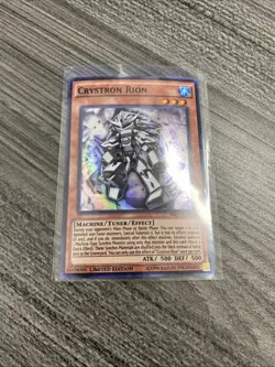 Yugioh Crystron Rion Limited Edition Super Rare Holo Foil INOV-ENSE3 TCG LP - Image 1