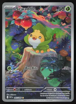 Sewaddle - 087/086 - Illustration Rare - White Flare - Pokemon Card - NM/M - Image 1