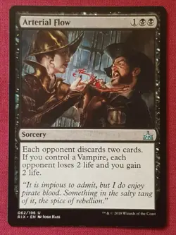Magic The Gathering RIVALS OF IXALAN ARTERIAL FLOW black card MTG - Image 1