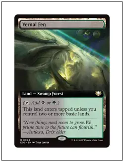 1x Vernal Fen, Extended Art, Magic the Gathering MTG NM - Image 1