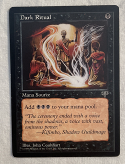1x Dark Ritual Mirage MTG Magic the Gathering MP/LP - Image 1