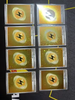 Pokemon TCG 8x Lightning Energy Cosmos Holo Scarlet And Violet 151 - Near Mint! - Image 1