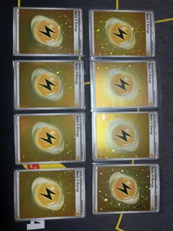 Pokemon TCG 8x Lightning Energy Cosmos Holo Scarlet And Violet 151 - Near Mint! - Image 3