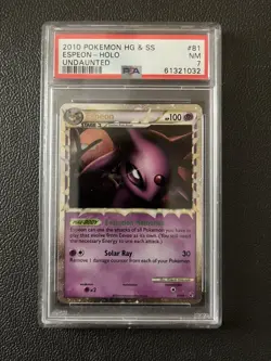 2013 POKEMON UNDAUNTED ESPEON PRIME #81 ULTRA RARE PSA 7 NM #113312678 - Image 1