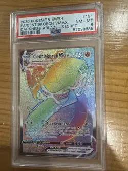 Centiskorch VMAX 191/189 Holofoil Pokemon SWSH03: Darkness Ablaze PSA 8 Graded - Image 1