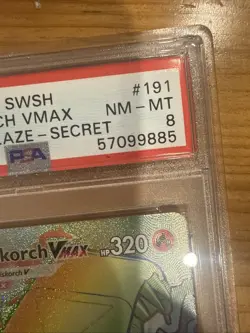 Centiskorch VMAX 191/189 Holofoil Pokemon SWSH03: Darkness Ablaze PSA 8 Graded - Image 4