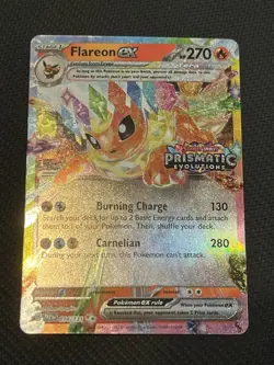 Pokemon TCG Prismatic Evolutions 014/131 Flareon EX Stamped Promo - NM - Image 1