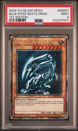 2024 YU-GI-OH! MP24-25TH ANV TIN: DUELING MIRRORS BLUE-EYES WHITE DRAGON PSA 9 - Image 1