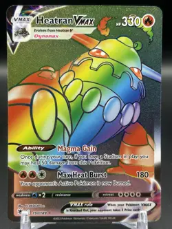 Pokemon TCG Heatran VMAX Astral Radiance Holo Card 191/189 Secret Rare - Image 1