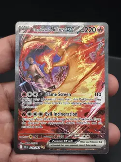 Pokemon TCG Team Rockets Moltres EX Holo Card 229/182 Sir Destined Rivals - Image 3